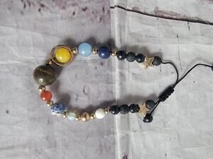 Solar System Planet Alignment Beaded Mala Bracelet Adjustable